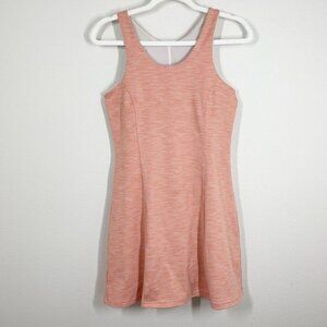 Flow Circle Back Workout Dress Sz M Coral Orange Spacedye Shorts